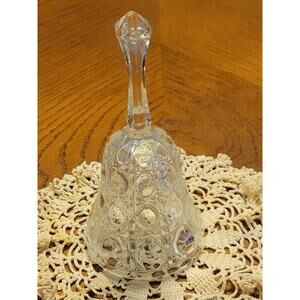 Vtg Crystal Bell Landmark Design 24% Full Lead Collectible Decor Facited